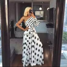 Black Dot White Skirt Draped jupe femme Long Skirts For Party Wear Flowing Maxi Skirts No Top Floor Length Customized 2024 - buy cheap