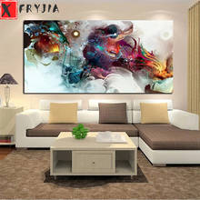 Diamond Mosaic Abstract art, watercolor vintage dragon round drill Cross Stitch Diamond Art Painting Full Square Decor For Home 2024 - buy cheap