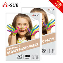 A3 foto papel gloosy impermeável inkjet impressão 100 folhas para a fotografia da parte alta 2024 - compre barato