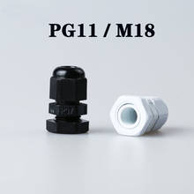 Glándula de Cable de plástico de alta calidad, glándula de nailon impermeable con junta impermeable, funda de Cable, IP68, PG11, M18, 5-10MM, 10 Uds. 2024 - compra barato
