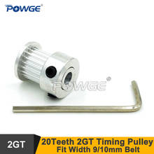 POWGE 20 Teeth 2GT Timing Pulley Bore Fit Width=10mm 2GT Synchronous Belt 5/6/6.35/8mm 20Teeth 20T 2GT Timing Belt Pulley 20-2GT 2024 - buy cheap