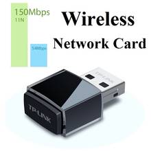 Plug & Play, Бесплатный драйвер, мини TP-LINK 150 м беспроводная сетевая карта 11N 150 Мбит/с 2,4 ГГц USB2.0 WiFi адаптер с внутренней антенной 2024 - купить недорого