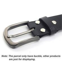 Hebillas de cinturón de Metal cepillado sólido para hombre y mujer, hebillas de un solo Pin de moda para cinturón de 37mm-39mm, accesorio de artesanía de cuero para Jeans, 1x40mm 2024 - compra barato