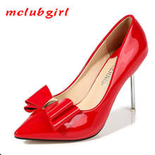 Mclubgirl sapato feminino de salto alto, salto fino clássico, sexy, vermelho, único, wz, para mulheres, boate 2024 - compre barato