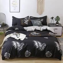 Bedding Set Sanding Duvet Cover Sets Bed Sheets with Pillowcase Household Products Aloe Cotton Leaves Comforter Bed Cover Queen 2024 - buy cheap