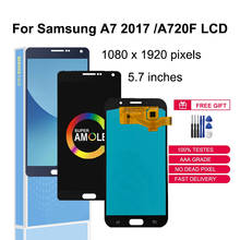 Original Super AMOLED For Samsung Galaxy A7 2017 A720M A720Y A720F A720  LCD Touch Screen Digitizer Assembly Replacement Parts 2024 - buy cheap