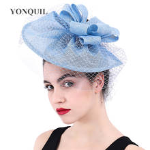 Sombrero de boda para mujer, tocado de novia con cinchas, accesorios para el cabello, pinzas de pelo para mujer 2024 - compra barato