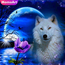 MomoArt DIY Diamond Painting Wolf Diamond Mosaic Full Drill Square Picture Of Rhinestone Diamond Embroidery Animal 2024 - buy cheap