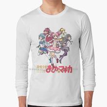 Magical Girls Long Sleeve T Shirt 100% Pure Cotton Big Size Puella Magi Madoka Magica Madoka Kaname Mami Tomoe Homura Akemi 2024 - buy cheap