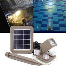 Aquahex-refletor submerso a energia solar 60x, luz led branca quente, para lago, jardim e áreas externas, fonte de água