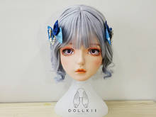 (DOLLKII-N) Top Quality Handmade Female Girl Resin Half Head Cosplay Japanese Role Play BJD Kigurumi Mask Crossdresser Doll Mask 2024 - buy cheap