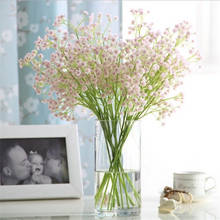 10 pçs plástico 3 garfos gypsophila decoração de casa desktop flor artificial respiração do bebê diy foto adereços flores cabeças ramo 2024 - compre barato