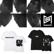 SUPERM surrounding clothes Kpop Korean loose short-sleeved T-shirt fashion shirt women/men Casual Summer Cotton T-shirt 2024 - buy cheap