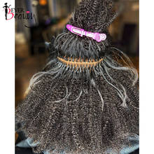 Extensiones de cabello rizado Afro 4B 4C, extensiones de cabello virgen brasileño de cabello postizo, punta 3S Ever Beauty 2024 - compra barato