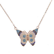 New Arrival Multiple Zircon Butterfly Necklaces & Pendants for Women Jewelry CZ Wedding Chokers Necklace 100% 925 fine silver 2024 - buy cheap