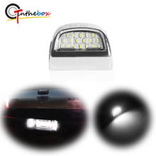 Iluminação para placa de carro, lente dourada e cromada, xenon branco, 18-smd, para chevrolet silverado, gmc sierra 1500, 2500, 3500, 1 peça 2024 - compre barato