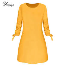 YMING Autumn Women Dress Evening Party Dresses Long Sleeve Beach Dress Vestidos Casual Winter Dresses for Woman 2024 - buy cheap