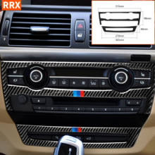 For BMW X5 E70 2008-2013 X6 E71 2009-2014 Carbon Fiber CD Air Conditioning Control Button Frame Stickers Tuning Car Accessories 2024 - buy cheap