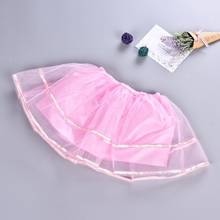 Летняя юбка-пачка для девочек 0-5 лет, однотонная короткая юбка с резинкой на талии для детей, подарки 2024 - купить недорого