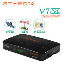 GTMEDIA V7 pro DVB-S/S2/S2X + T/T2 декодер Италия CA карты спутниковый ТВ приемник Поддержка H.265 встроенный WI-FI эмалированный около T2MI Испания 2024 - купить недорого