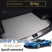 Revestimiento de cuero impermeable para maletero de coche, Alfombra de alta calidad, compartimento de carga, antibarro, para BMW serie 5 GT F07 2011-2017 2024 - compra barato