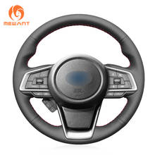 MEWANT Black Artificial Leather Hand Sew Wrap Car Steering Wheel Cover For Subaru Forester Ascent Crosstrek Legacy XV 2016-2022 2024 - buy cheap