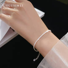 Colusiwei-pulsera clásica de Plata de Ley 925 para mujer, cadena de eslabones de Gypsophila, circonita parpadeante, joyería fina de compromiso de boda 2024 - compra barato