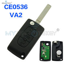 CE0536 model Flip remote key 3 button 434mhz PCF7961 VA2 for Citroen Peugeot remtekey 2024 - buy cheap