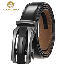 VATLTY Natural Cowhide Business Belts For Men Solid Alloy Automatic Buckle 3.5cm Leather Non-porous Suit Girdle Male Accessories 2024 - buy cheap