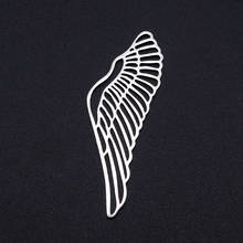 5pcs/lot Stainless Steel Angel Wing Charm Pendant Wholesale Necklace Pendants Top Quality Bracelet Making Charms 2024 - buy cheap