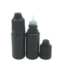 Botellas de plástico blando con tapa a prueba de niños, de 10ml frasco vacío, PE negro, 50 Uds. 2024 - compra barato