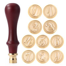1PC Retro Wood Stamp Head 0 - 9 Numbers Wax Seal Stamp Replace Copper Head DIY Sealing Post Decorative Stamp Craft 2024 - buy cheap