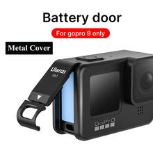 Металлическая Крышка батарейного отсека для GoPro Hero 9, черная Съемная Крышка батарейного отсека типа C, боковой Чехол для порта зарядки, аксессуары для gopro 9 2024 - купить недорого