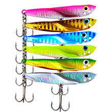 Señuelo de pesca de mar-Cebo duro de Metal VIB de 6 colores para exteriores cebo biónico de hundimiento con gancho, de 5,5 cm/6cm/7cm 11g/15g/21g, ojos 3D 2024 - compra barato