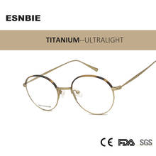 Round 100% Pure Titanium Glasses Frame Men Brand  Myopia Optical Frame Ultra-Light Spectacle Frames Women Full Rim Eyewear 2024 - buy cheap