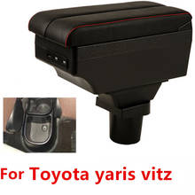For Toyota yaris Armrest box For Toyota vitz Armrest box Centre Console Storage Box with USB interface decoration accesso 2024 - buy cheap