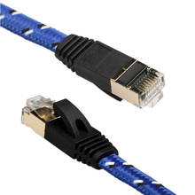 Cable Ethernet Cat7 rj45, Cable Lan plano con trenza, Cable de red UTP, ancho de banda de 10gbps, 600Mhz, para módem Router de 1m, 2m, 3m, 5m, 10m 2024 - compra barato