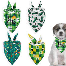 1pcs St. Patrick's Day Pet Neckerchief Accessories Irish Triangle Waterproof Printed Bandana Bibs Scarf Collar Pet Saliva Towel 2024 - buy cheap