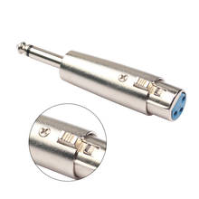 1PC New XLR 3 Pin Female Jack to 1/4" 6.35mm Mono Male Plug Audio Adapter Connector 2024 - buy cheap