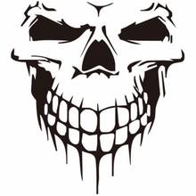 1PC 18"Black Skull Hood Decal Car-Stickers Vinyl Large Graphic Waterproof Sticker Car Truck Window Car Bonnet Body Fashion Style 2024 - buy cheap