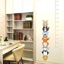 Forest Animals Height Measure Wall Sticker For Kids Rooms Growth Chart Wall Decal Nursery Home Decor living room 2024 - buy cheap