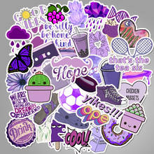 50PCS DIY Cartoon Purple Style Stickers Room Decoration For Living Room Laptop Luggage Waterproof Wall Sticker Wall Decor 2024 - buy cheap