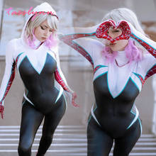 Spider Gwen Stacy Cosplay Costumes for Women 3D Print Adult Kids Jumpsuits for Halloween Party Spider Girls Cosplay Costumes 2024 - buy cheap