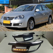 For VW Jetta 5 A5 Mk5 2009 2010 2011 Front Fog Lamp Covers Bezel Led DRL Daytime Running Lights With Wire Harness 2024 - buy cheap