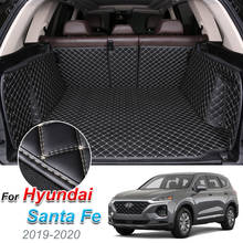 Revestimiento de cuero para maletero de coche, alfombrilla con compartimento de carga, para Hyundai Santa Fe, 2019-2020 2024 - compra barato