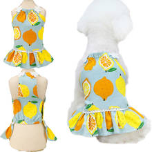 Sexy Suspender Skirt Lemon Pattern Dog Clothes Cat Dress Summer For Small Dogs Chihuahua Pug Dog Dresses Outfit Pet Clothing XXL 2024 - buy cheap