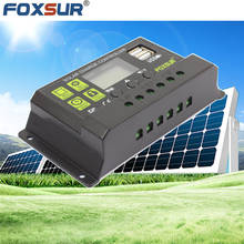 FOXSUR 30A 20A 10A LCD Display PWM DC 5V USB 12V 24V Auto Switch Solar Panel Charge Regulator Solar Charge Controller 2024 - buy cheap