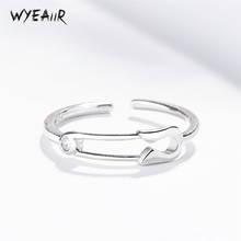 WYEAIIR  Silver Color Retro Personality Weaving Wave Art Female Resizable Opening Rings 2024 - buy cheap