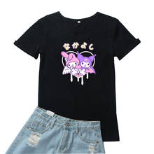 Camiseta con estampado de dibujos animados Kawaii para Mujer, Camiseta de manga corta con cuello redondo para Mujer, Camisetas estampadas, ropa Harajuku para Mujer 2024 - compra barato