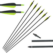 Fiberglass Arrows Spine 600-650 Archery Arrow for Outdoor Shooting Sports Hunting Arrows with Plastic Feathers 2024 - buy cheap